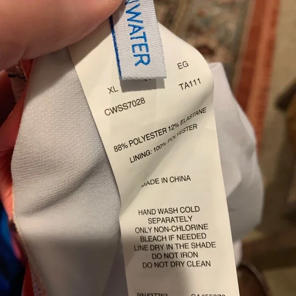 COPY - NWOT Clean Water Striped One Piece Swimsuit: XL - Picture 7 of 7